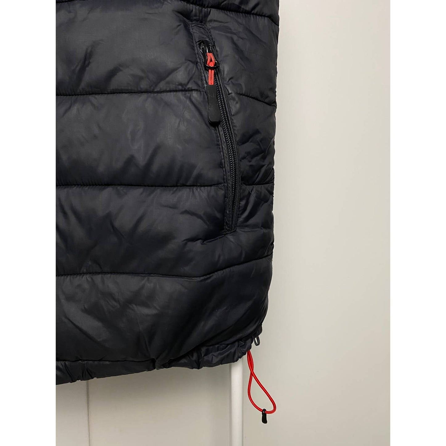 Suzuki vintage black puffer vest big logo Racing