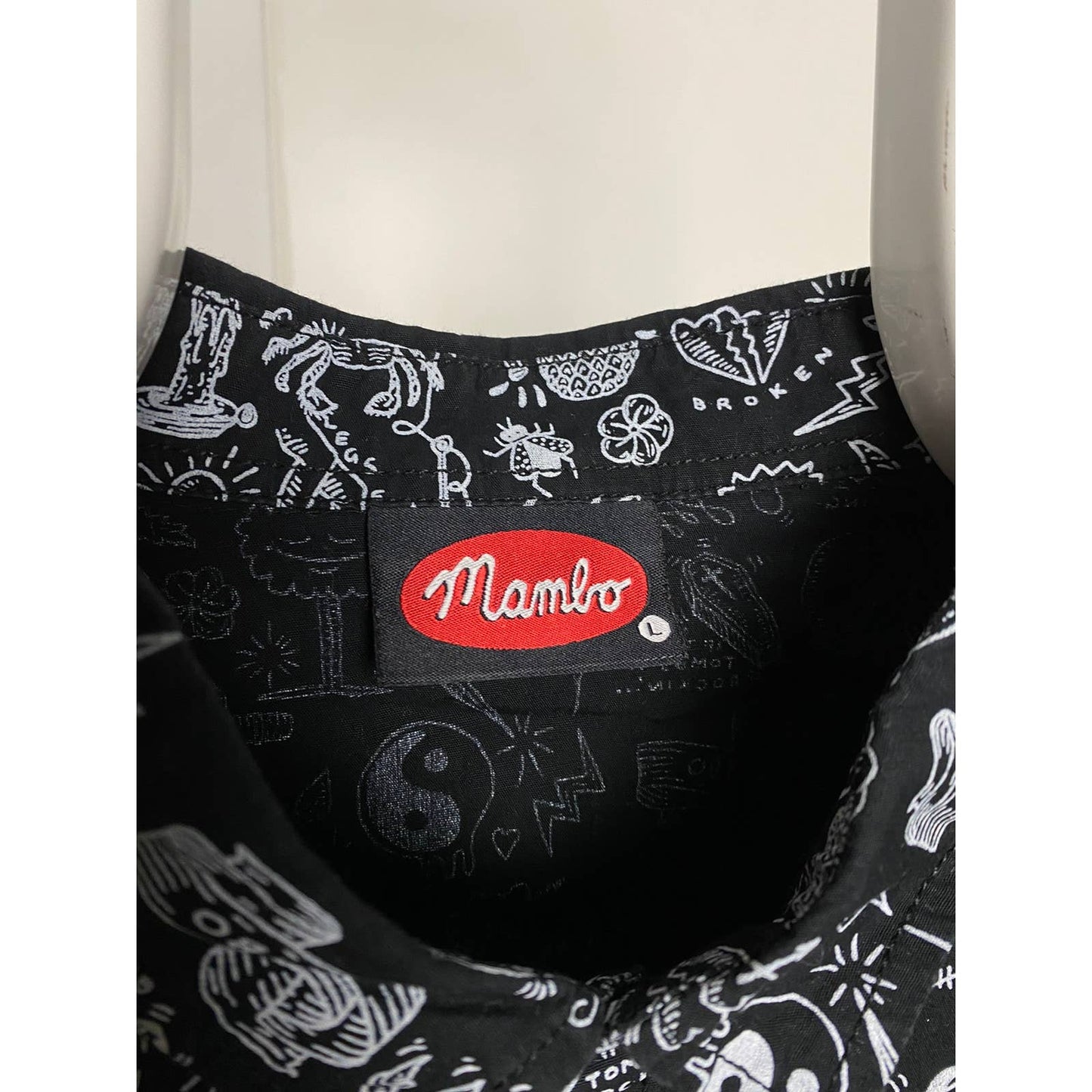 Mambo Vintage Loud Hawaiian Shirt black full print