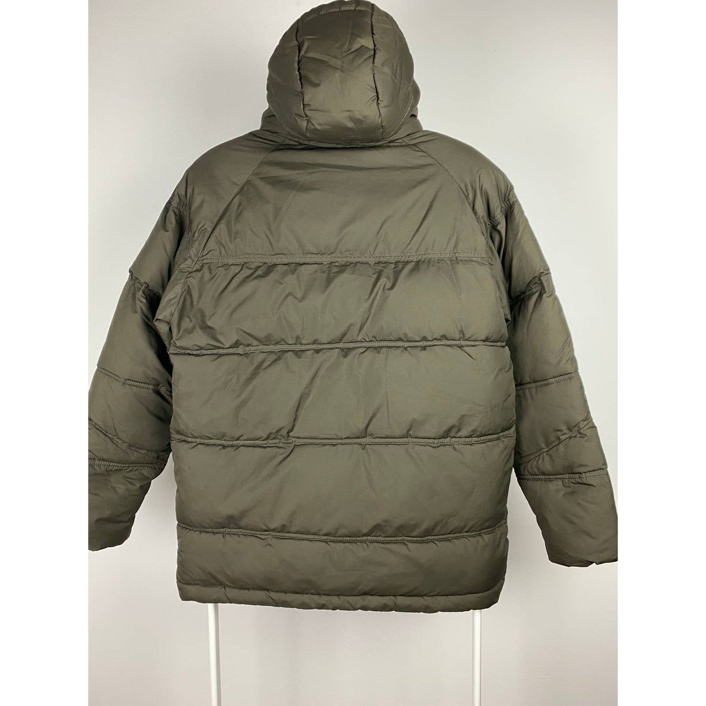 Nike vintage brown puffer jacket baby blue swoosh