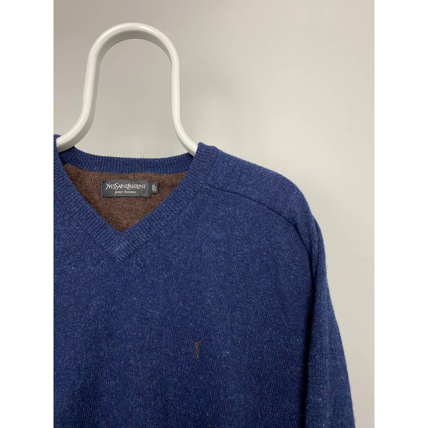 Yves Saint Laurent vintage sweater YSL knitwear navy jumper