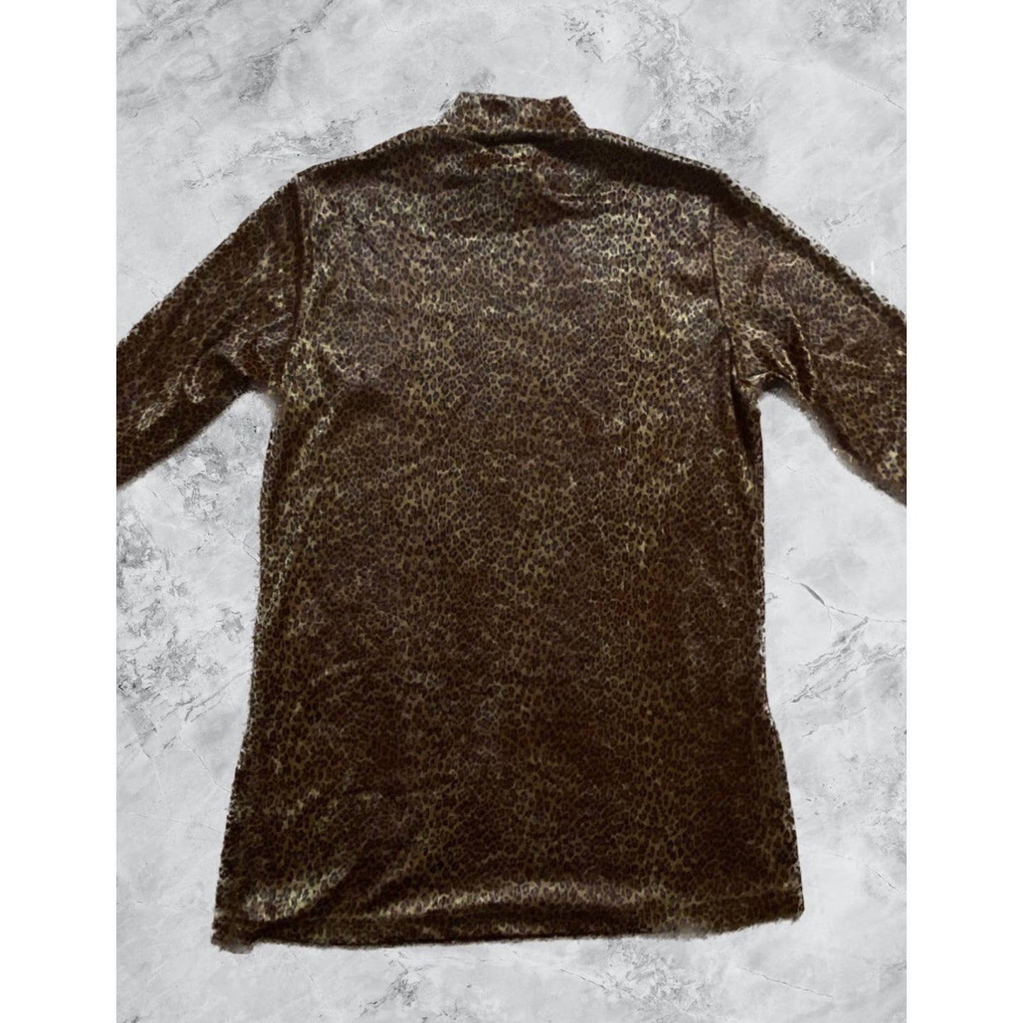 MCM Essentials cheetah leopard turtleneck vintage