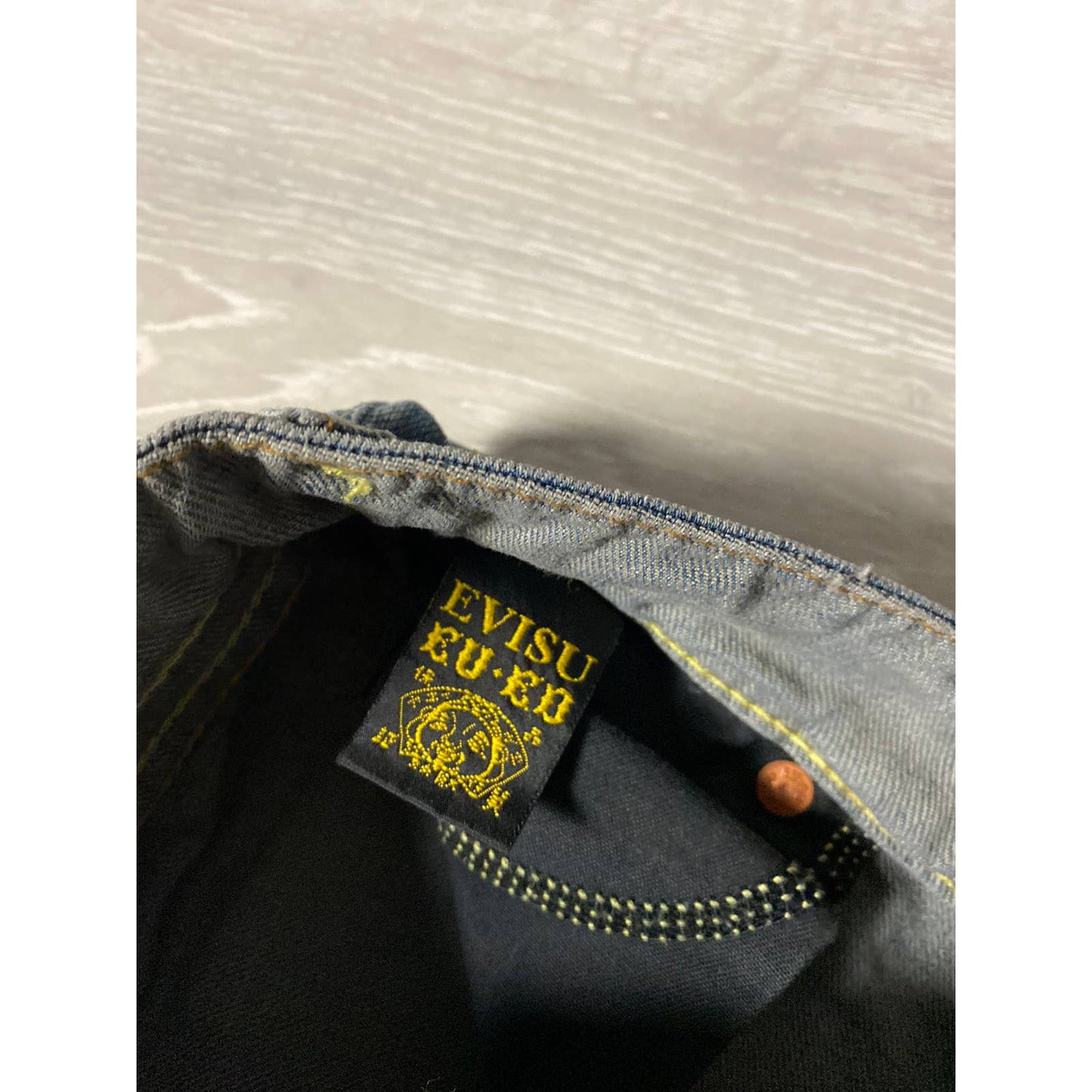 Evisu EU ED vintage blue jeans white seagulls jeans Japan