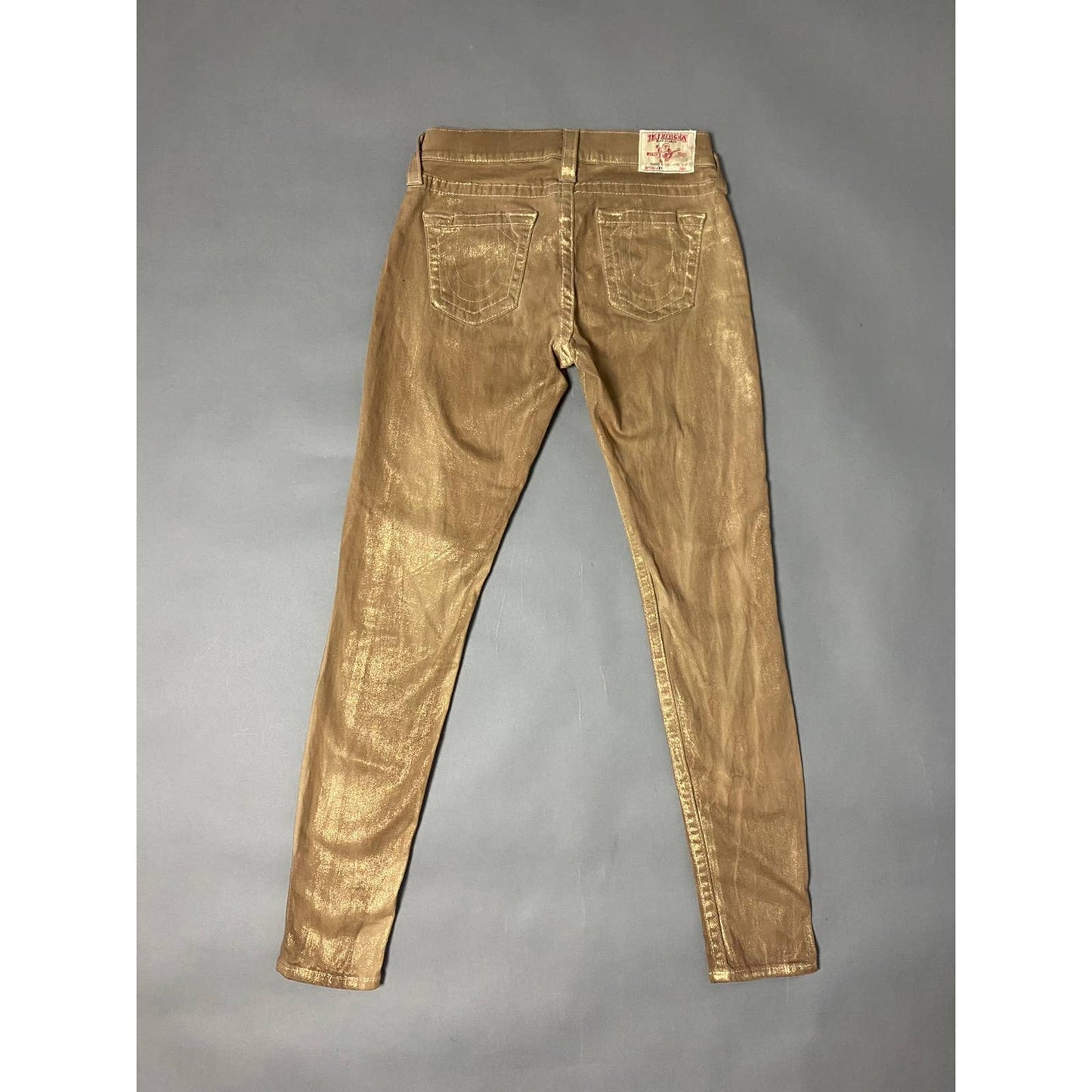 True Religion vintage gold jeans Y2K denim pants