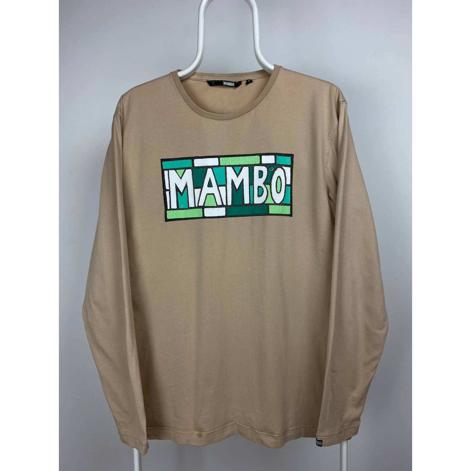 Mambo Australia vintage beige long sleeve T-shirt big logo – Refitted