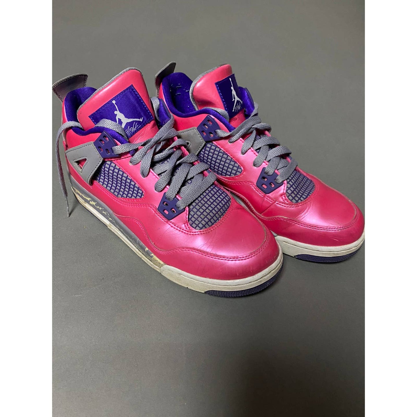 Air Jordan 4 Retro GS Pink Foil vintage aj4 sneakers