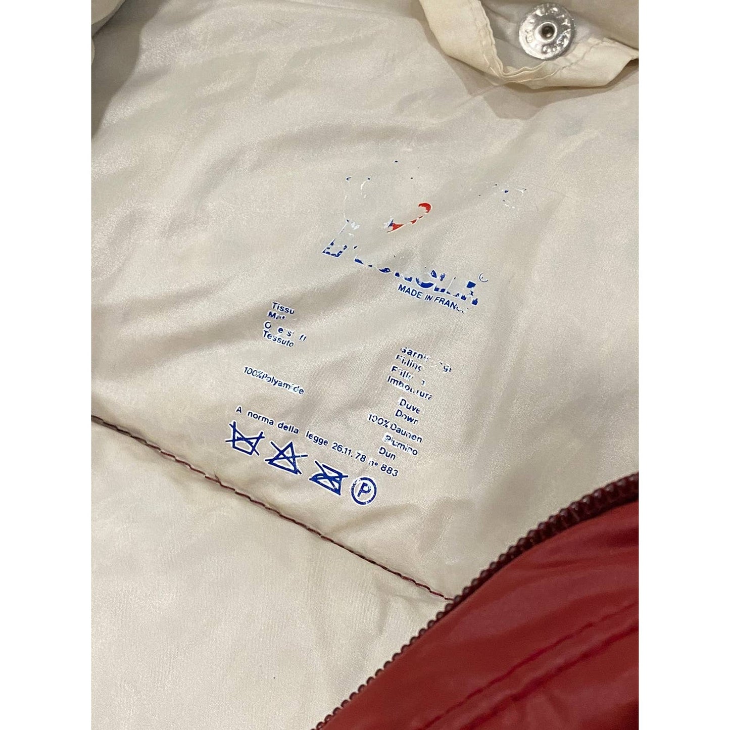90s Moncler vintage red puffer jacket