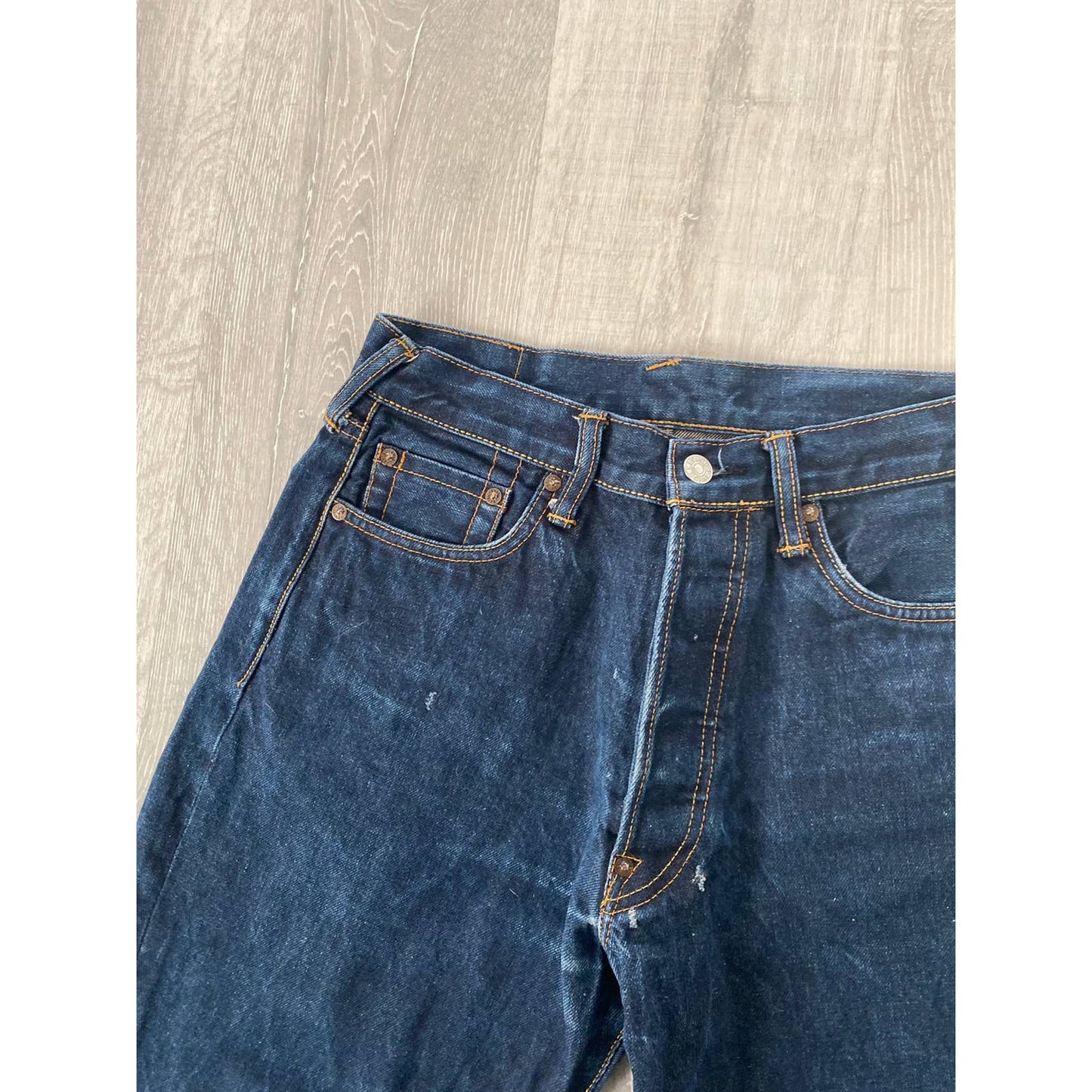 Evisu Japan vintage navy jeans denim pants baby logo