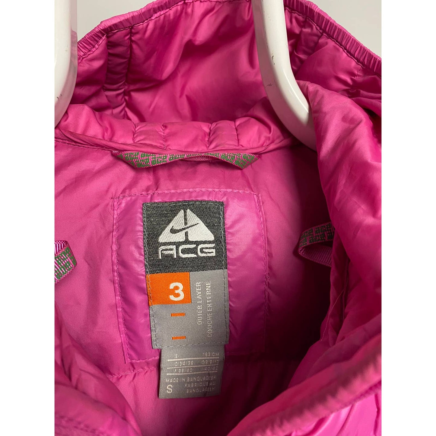 Nike ACG vintage Pink puffer vest duck down 550