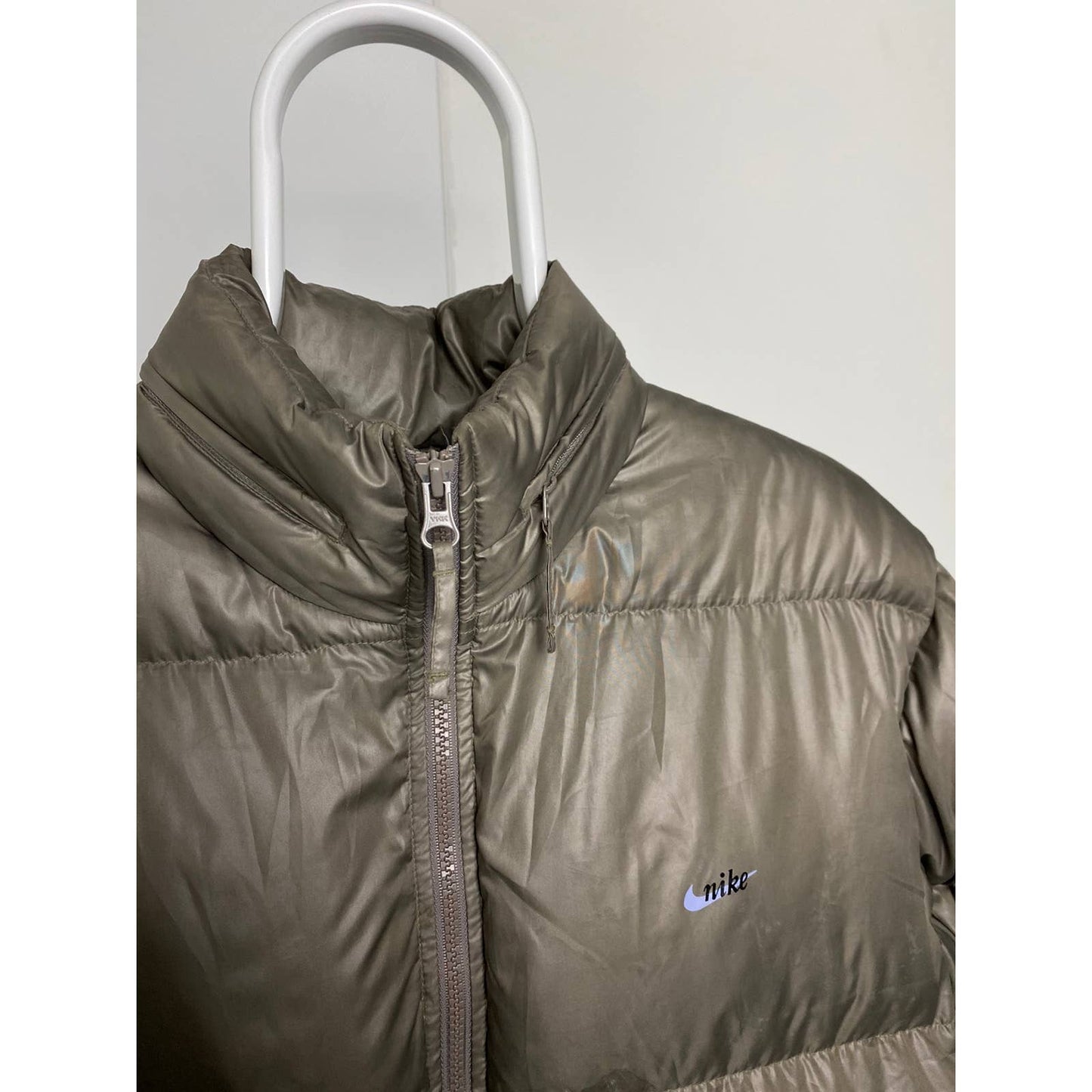 Nike vintage brown Purple puffer jacket small swoosh 2000s