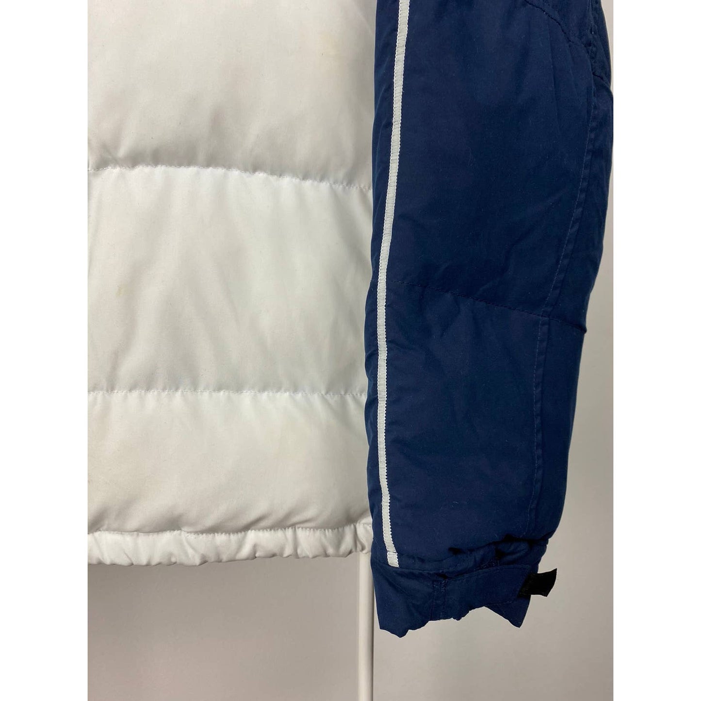 Nike vintage small logo puffer jacket white/navy 2000