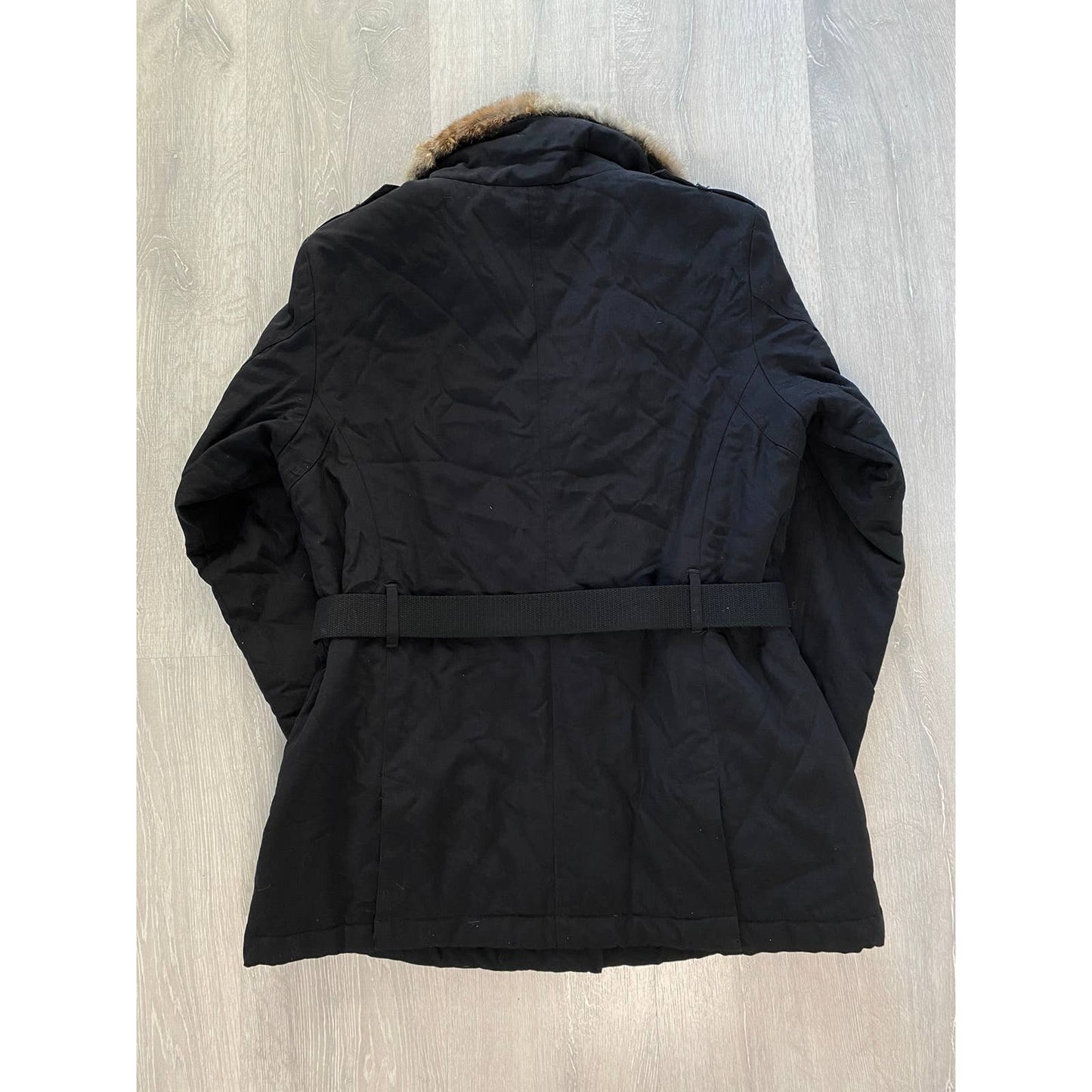 Woolrich John Rich & Bros vintage black nylon jacket fur