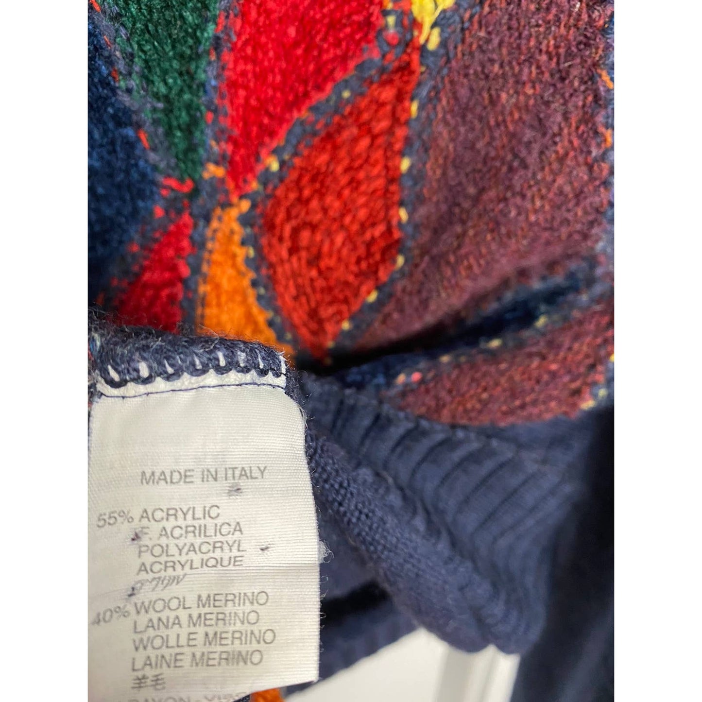 Fiume Vintage Coogi style sweater cable knit sweater