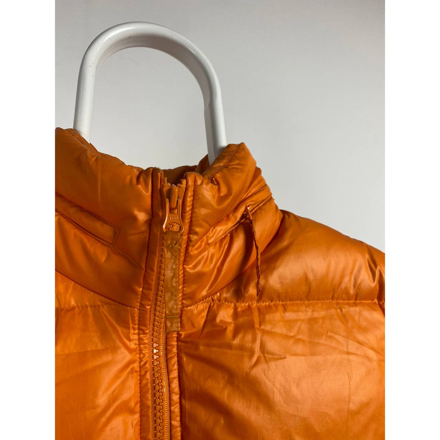 Nike vintage orange puffer jacket small swoosh 2000s