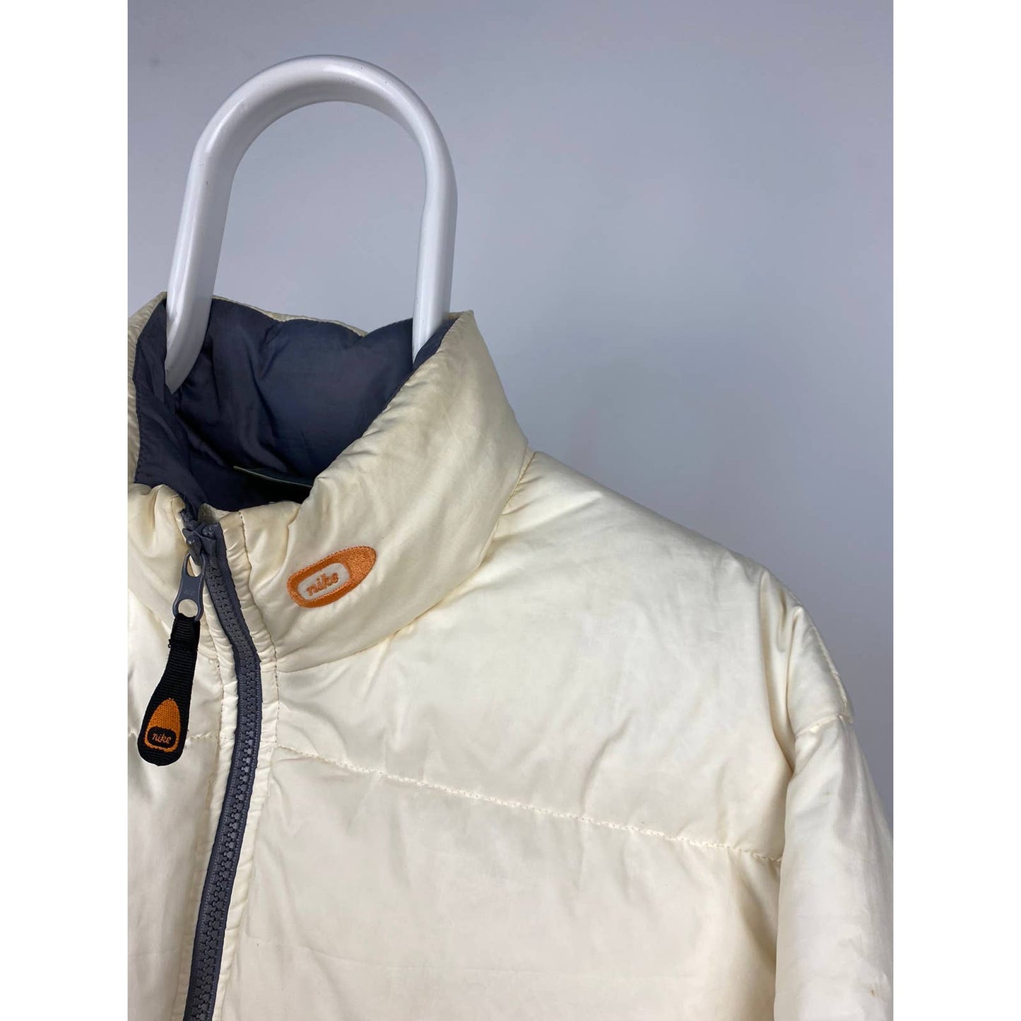 Nike vintage yellow grey puffer jacket 2000s