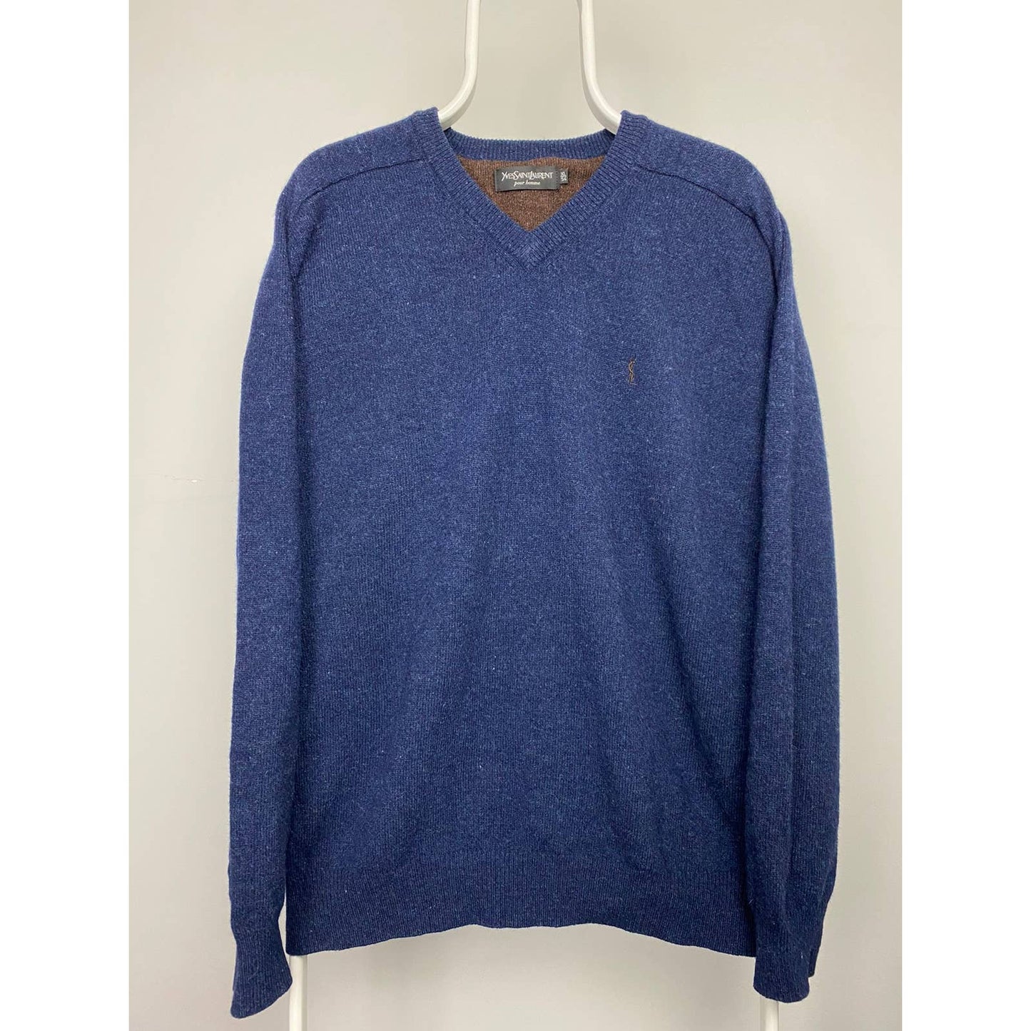 Yves Saint Laurent vintage sweater YSL knitwear navy jumper