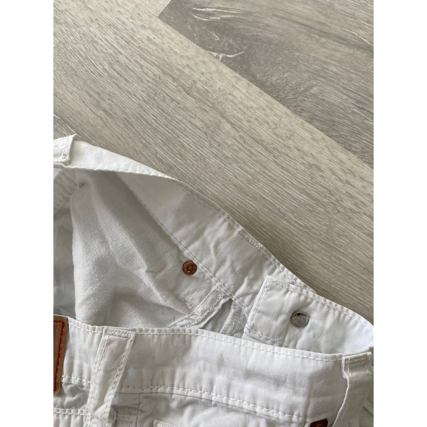 True Religion vintage white jeans denim pants Y2K