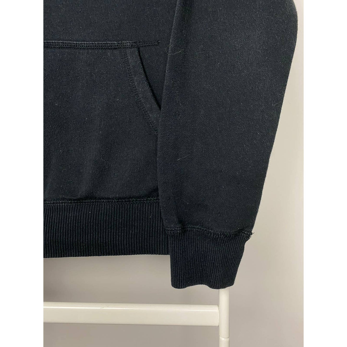 Nike spell out center swoosh hoodie black sweatshirt vintage
