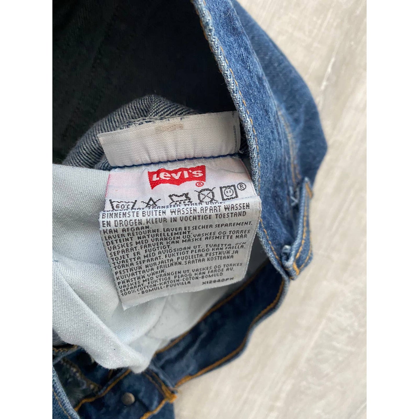 90s Levi’s 501 vintage blue jeans made in UK denim