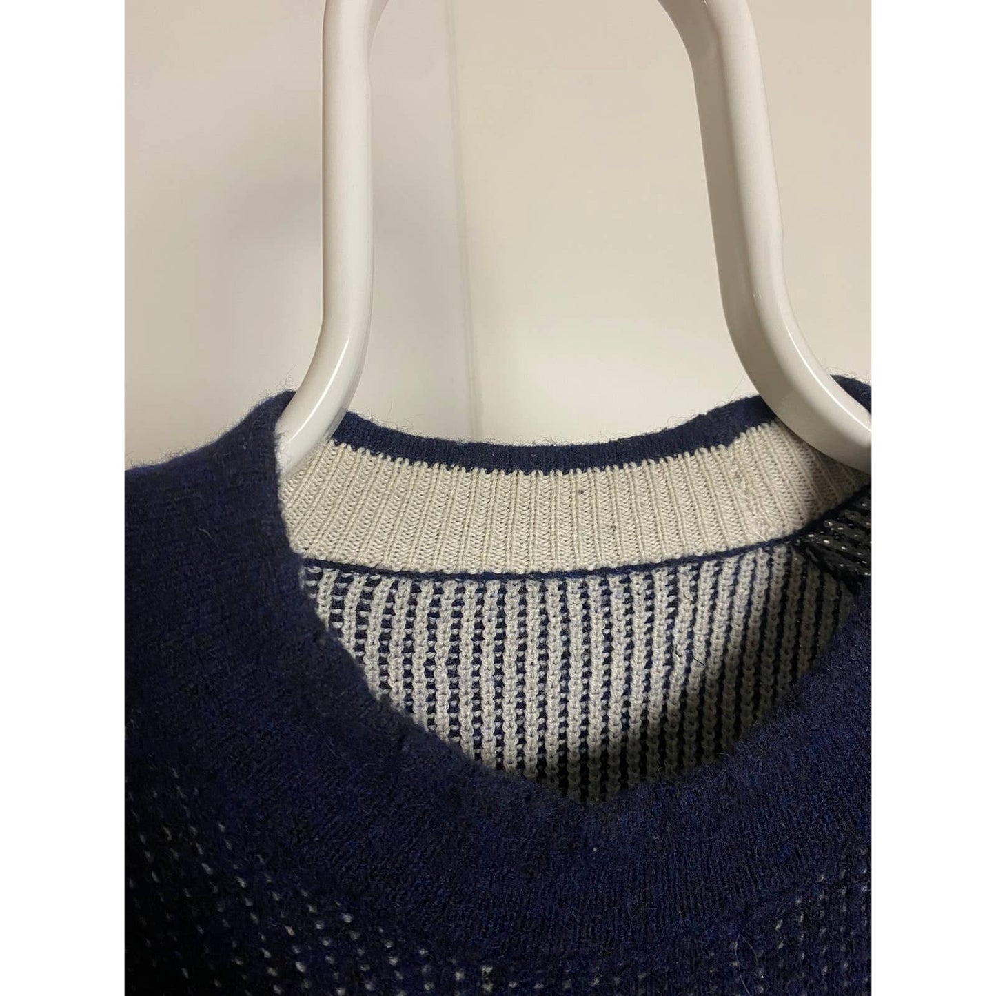 Stone Island reversible sweater grey navy with badge