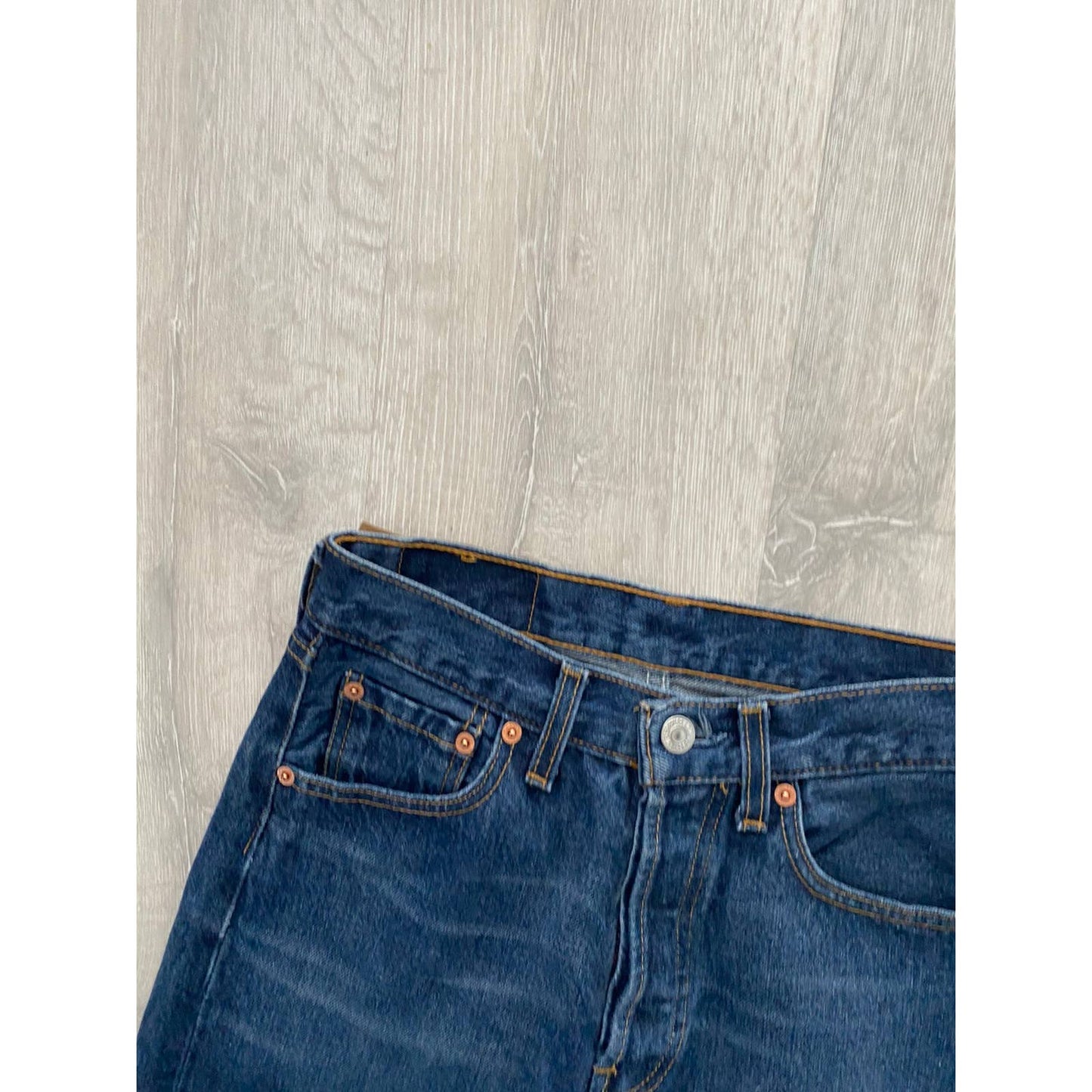 90s Levi’s 501 vintage blue jeans made in UK denim