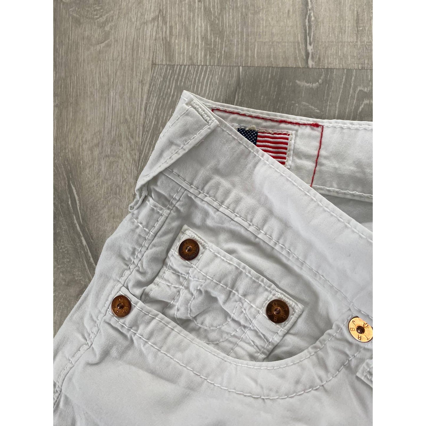 True Religion vintage white jeans denim pants Y2K