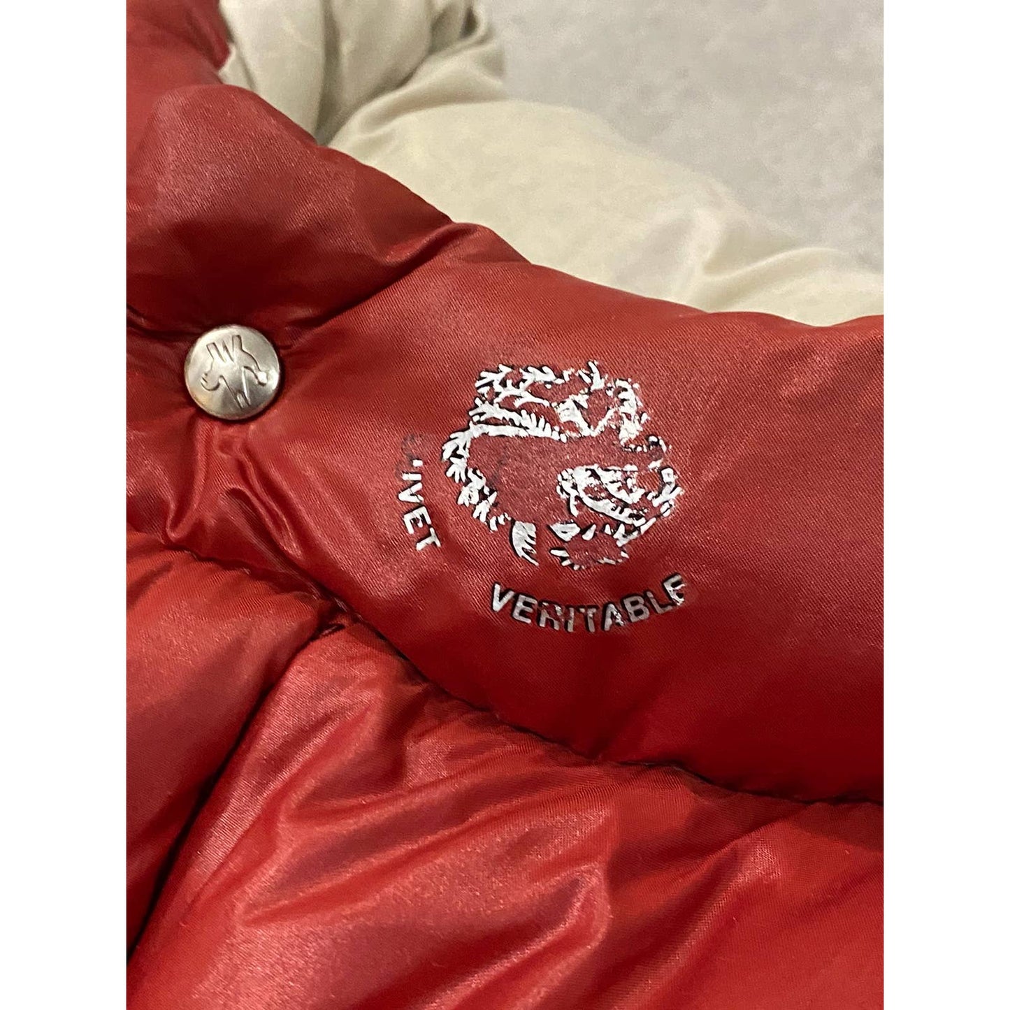 90s Moncler vintage red puffer jacket