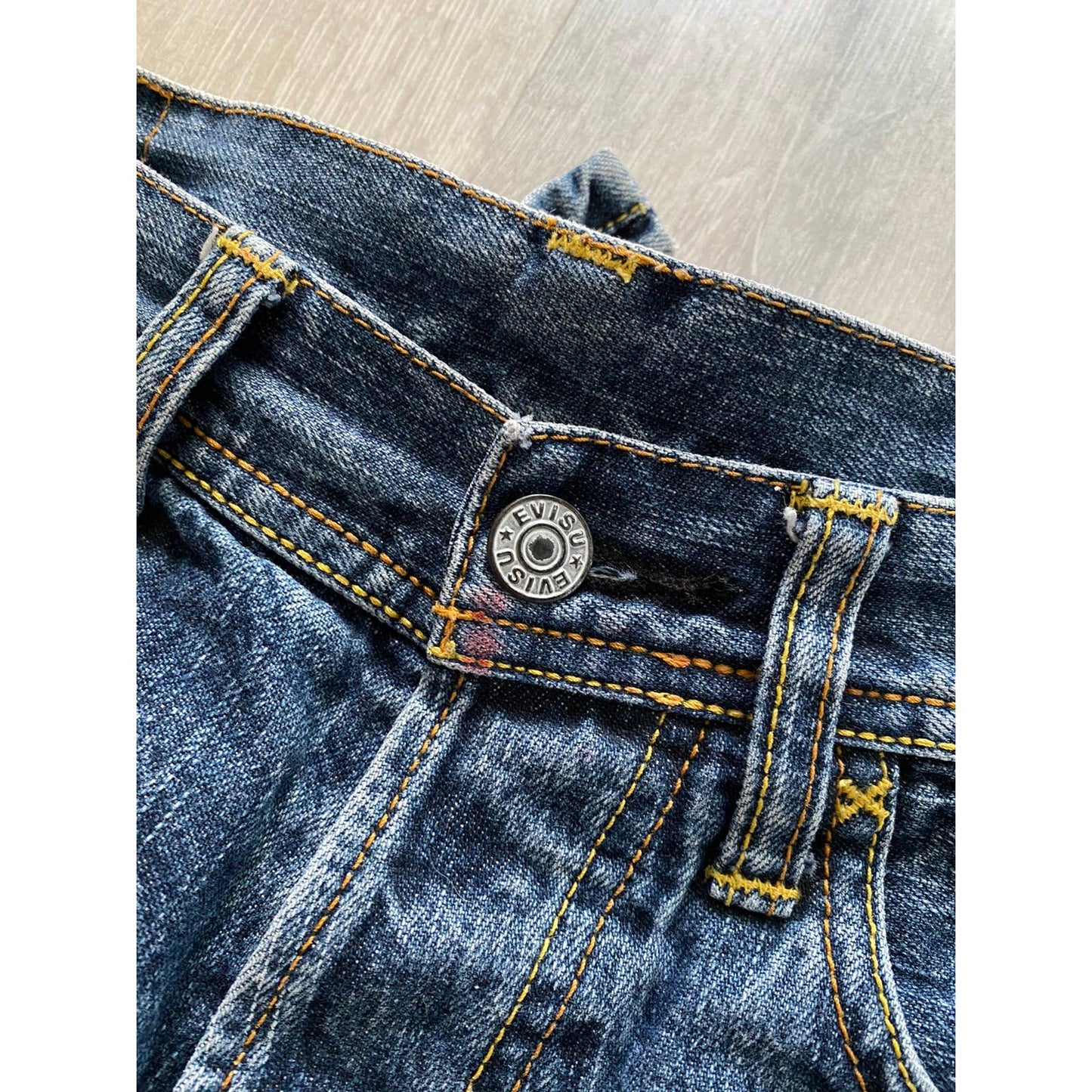 Evisu Water Margins vintage red daicock jeans big logo