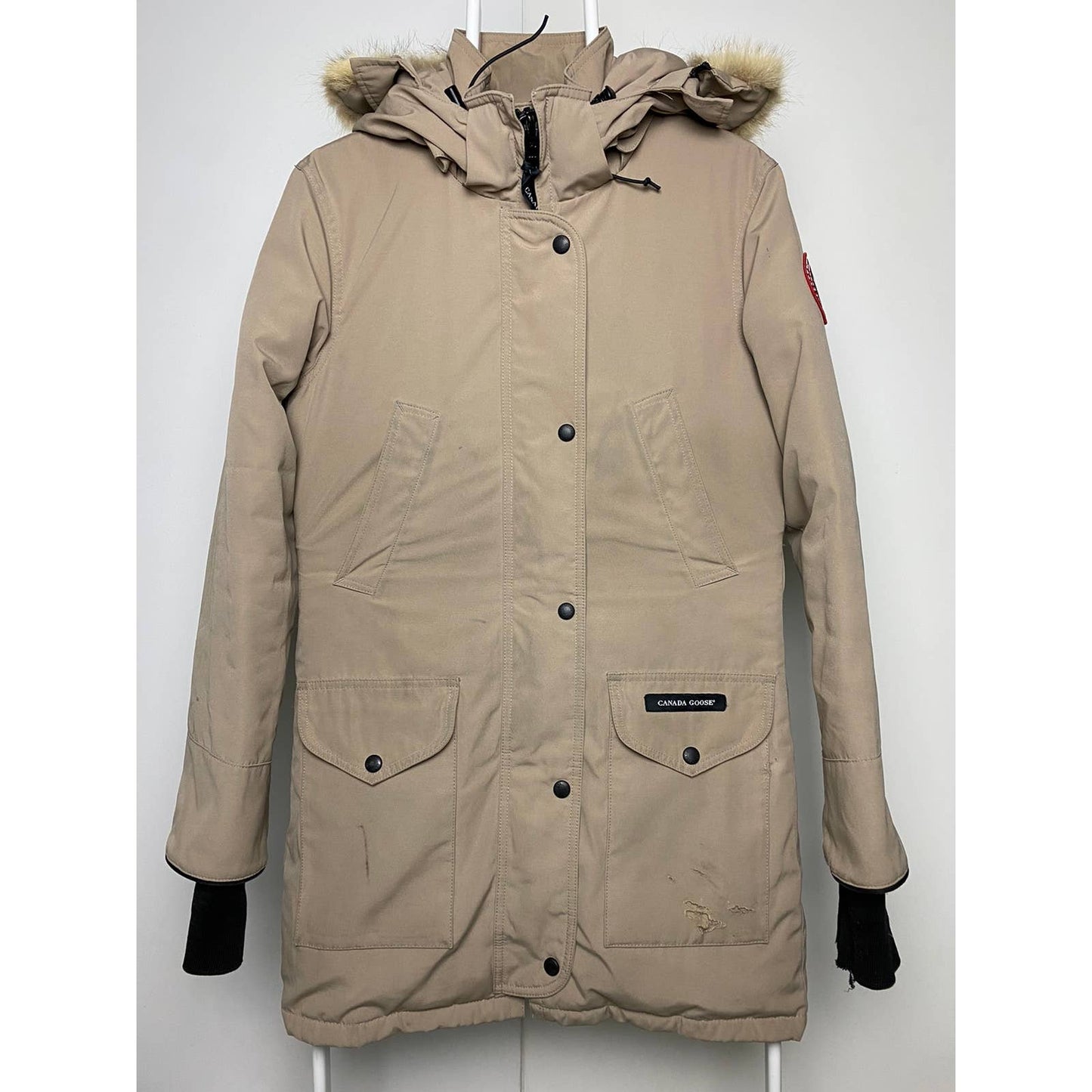 Canada Goose trillium parka jacket beige puffer