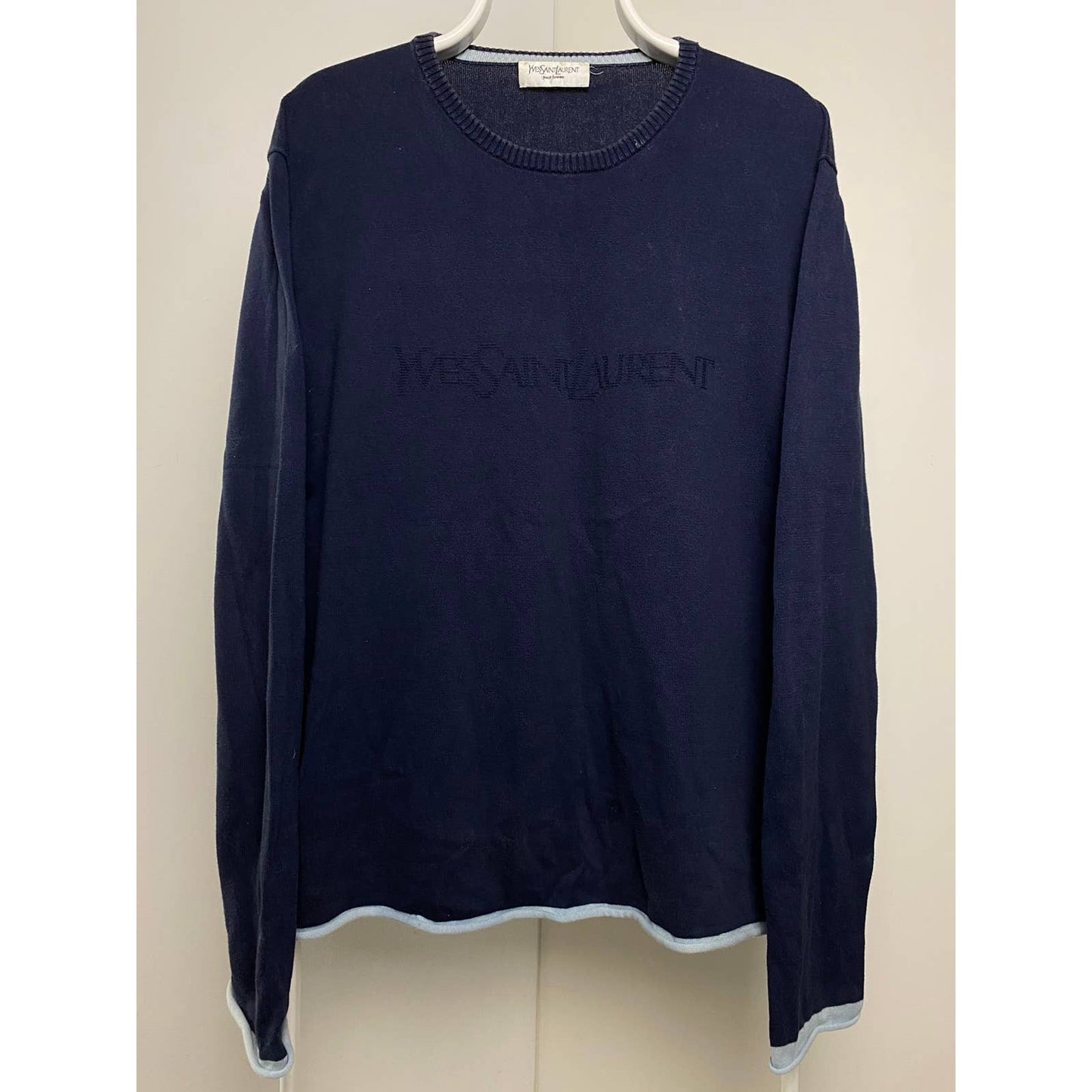 Yves Saint Laurent Vintage spell out sweater YSL knit