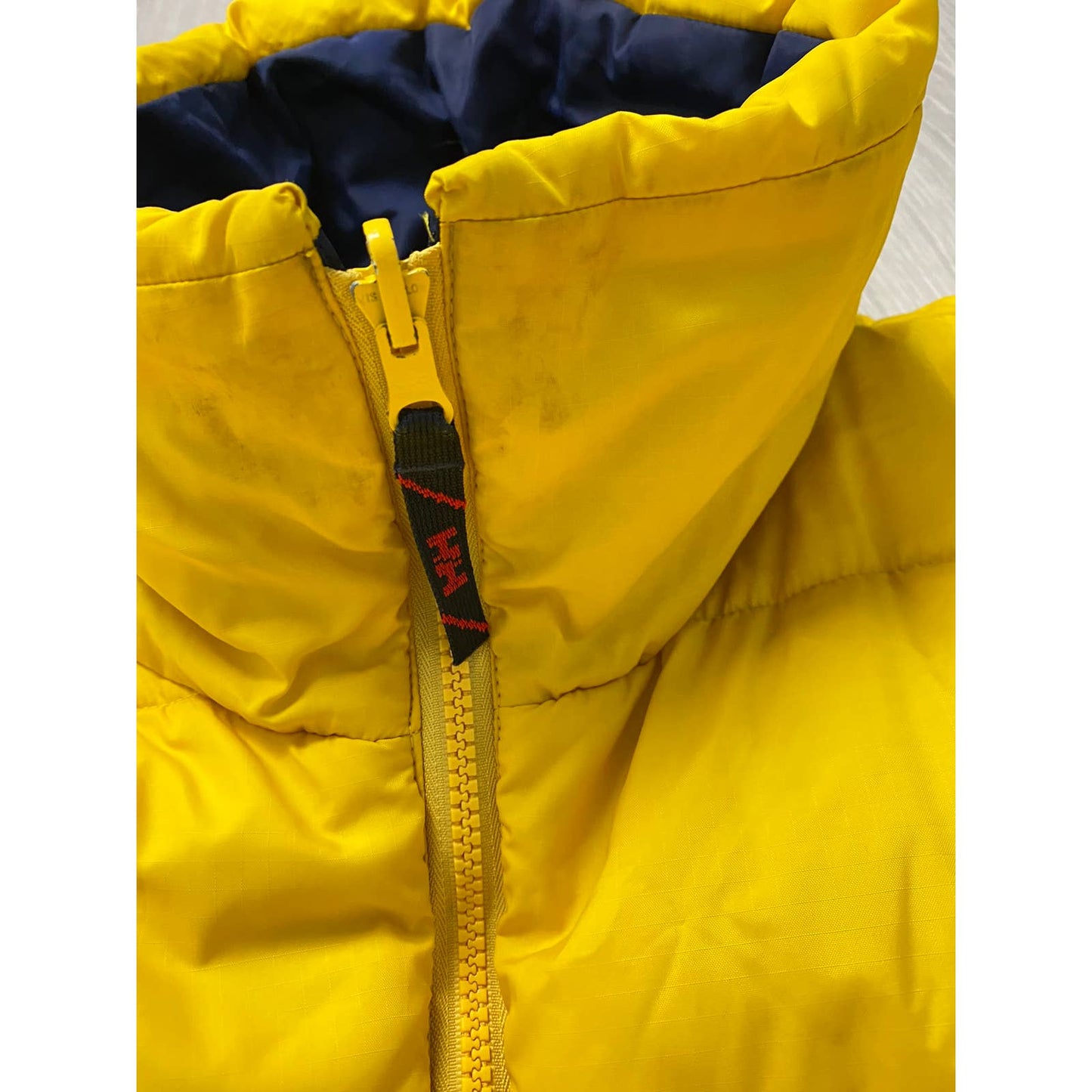 Helly Hansen vintage reversible puffer jacket big logo navy