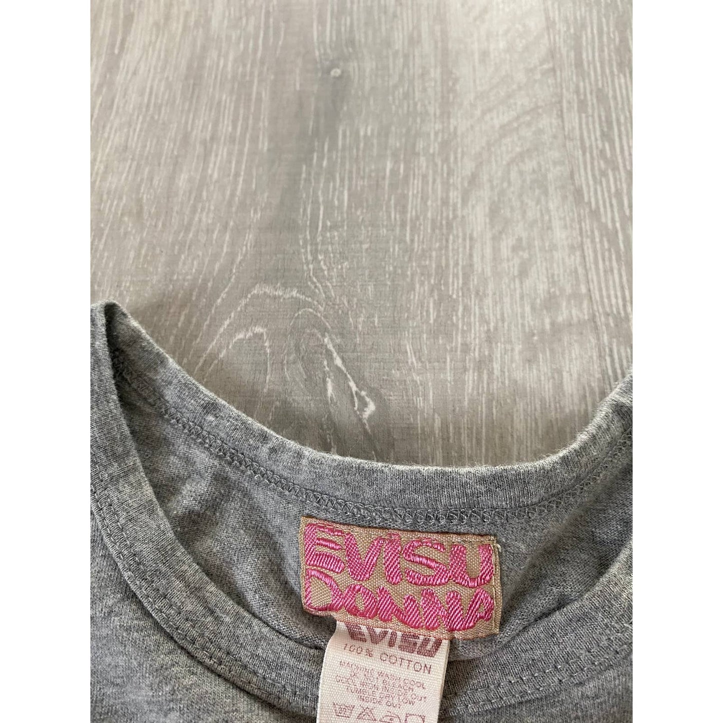 Evisu Donna multipocket T-shirt grey rare vintage
