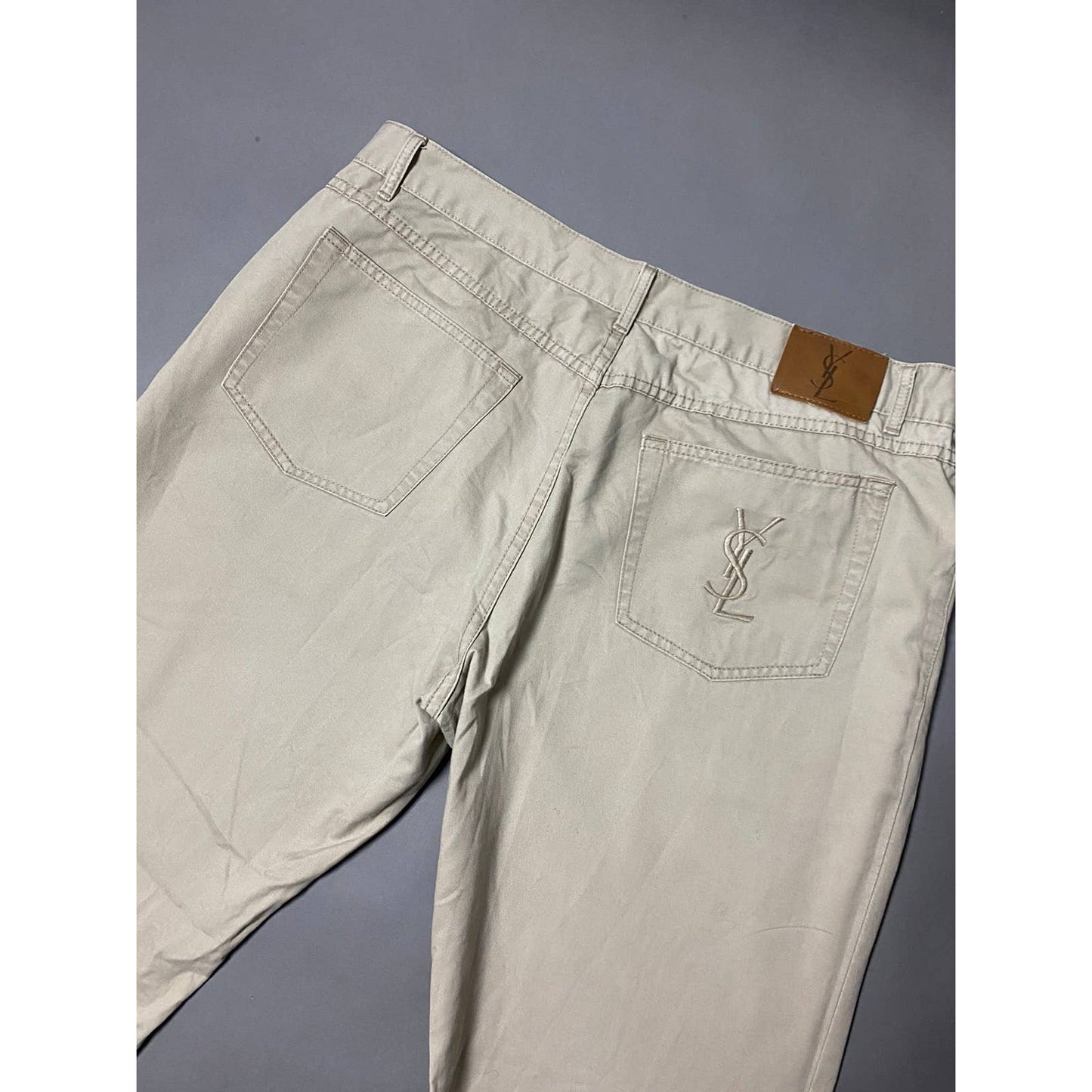 90s Yves Saint Laurent vintage YSL big logo chino pants