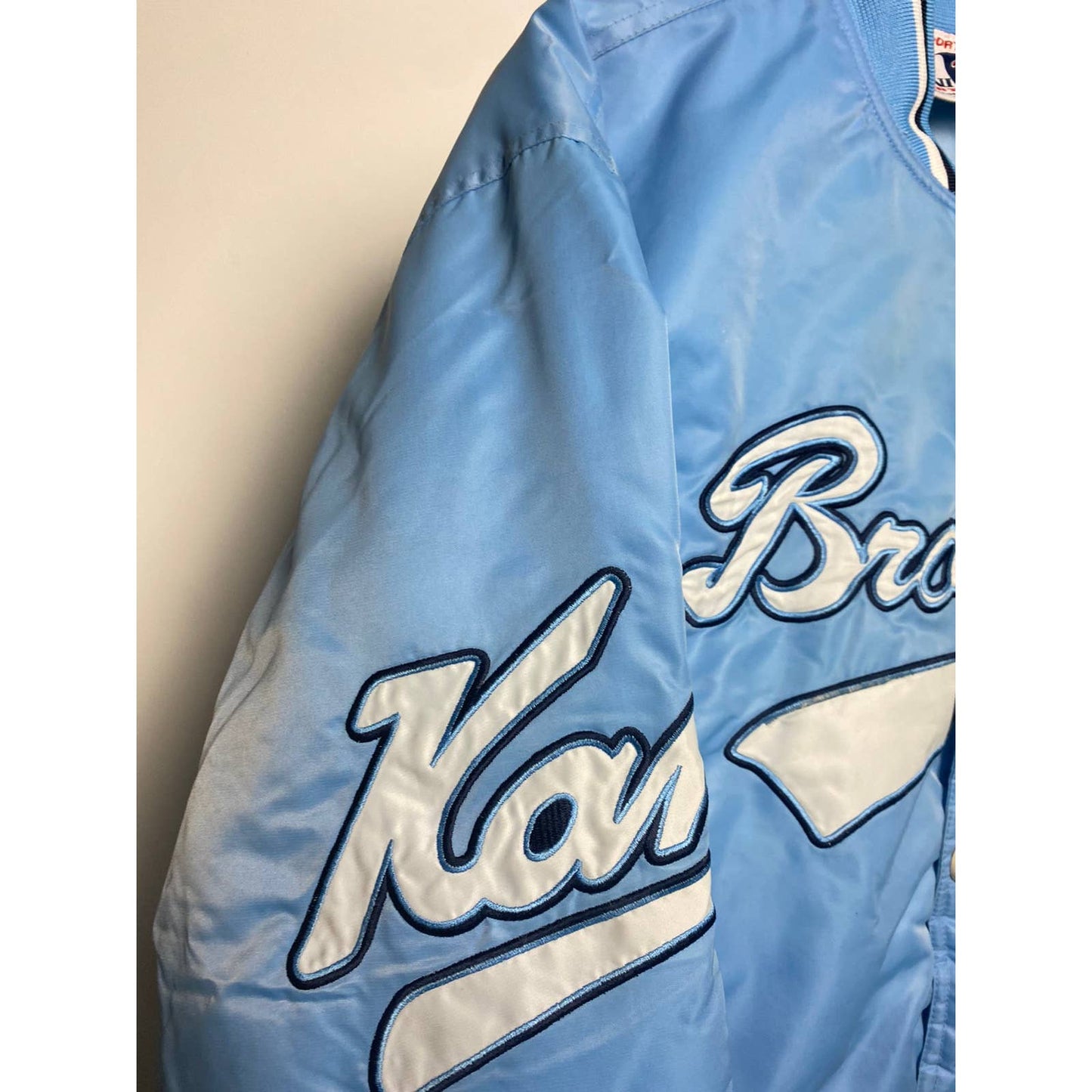 Karl Kani 23 Brooklyn vintage navy baby blue jacket big logo