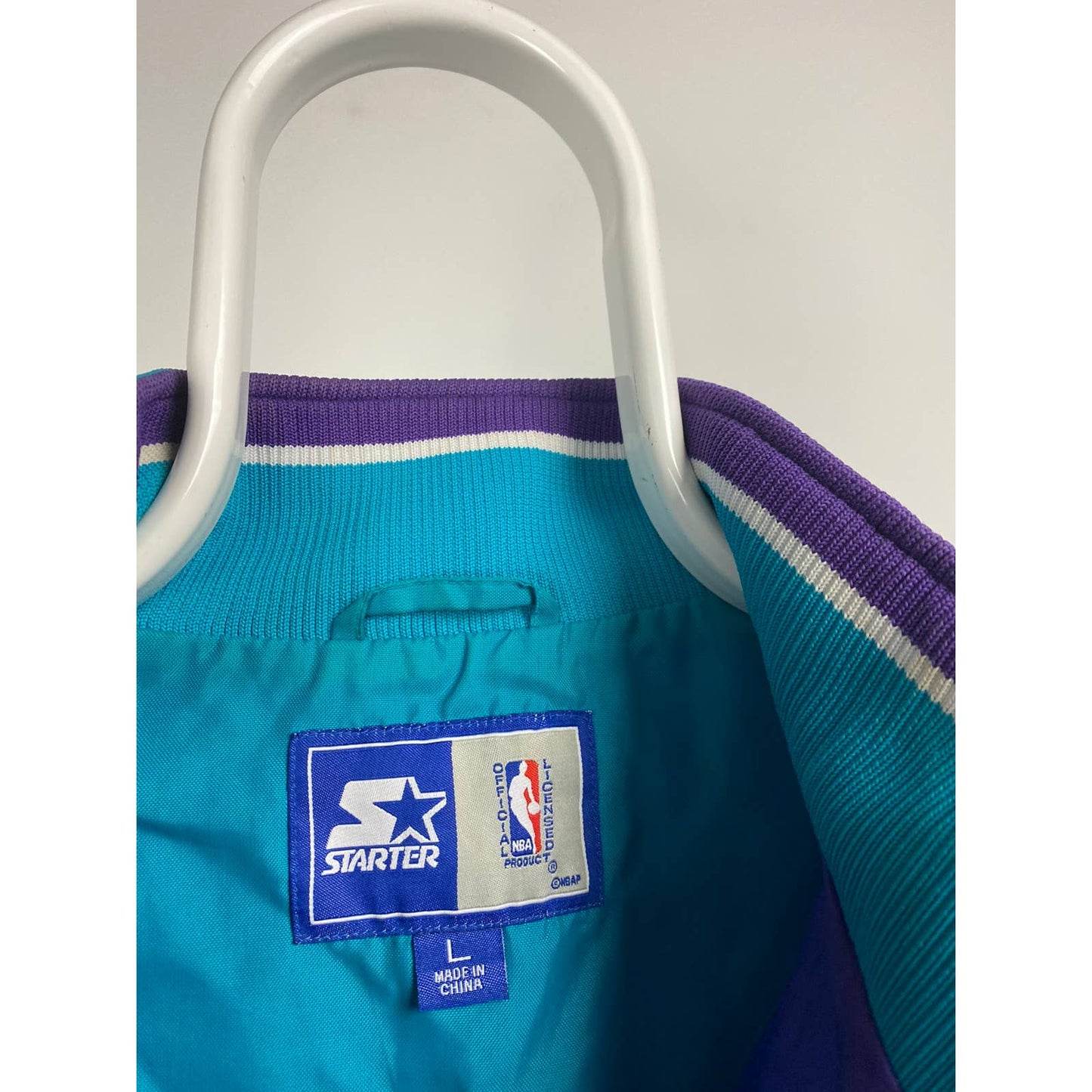 Charlotte Hornets Vintage big logo starter half zip jacket