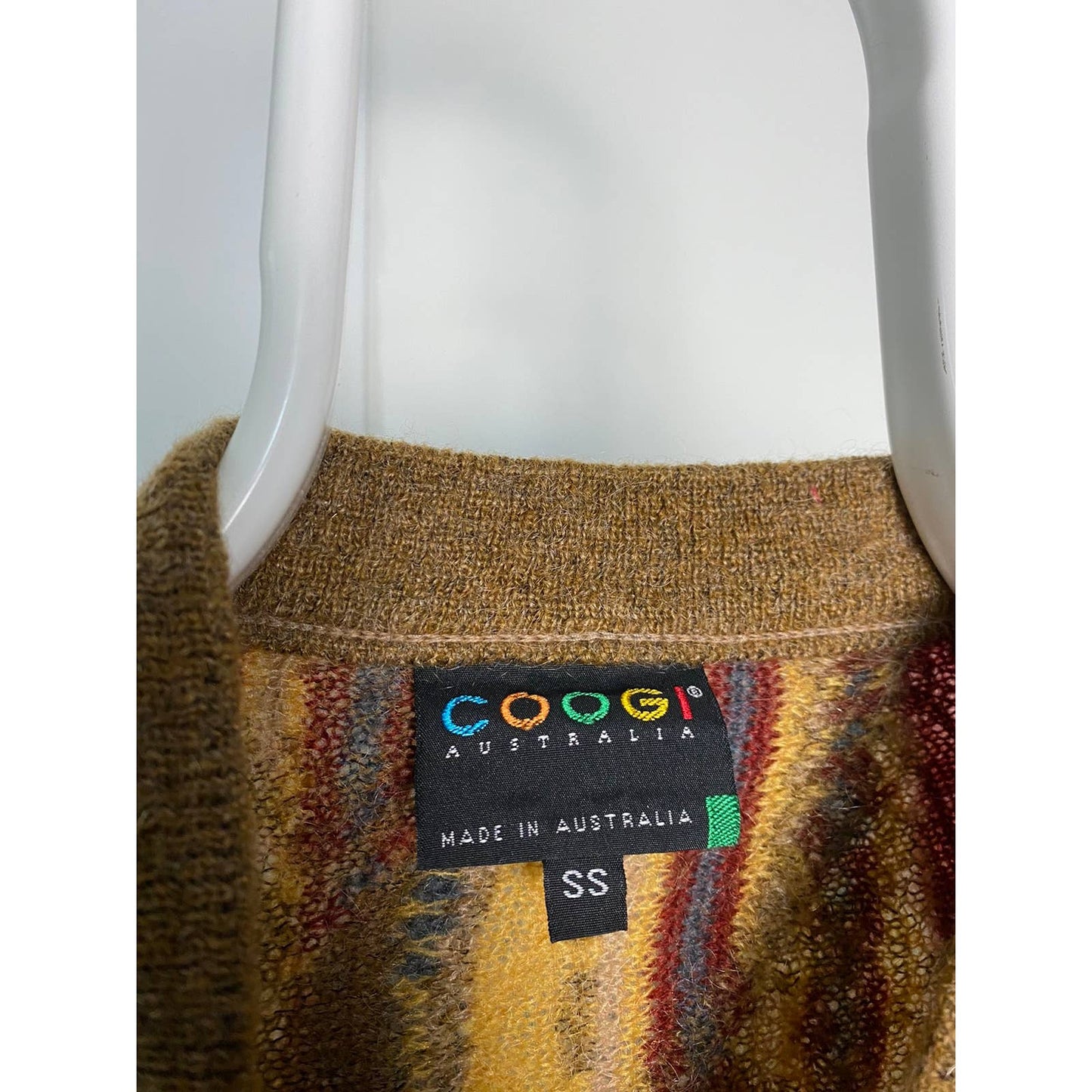 Coogi mohair sweater vintage brown yellow multicolor Australia