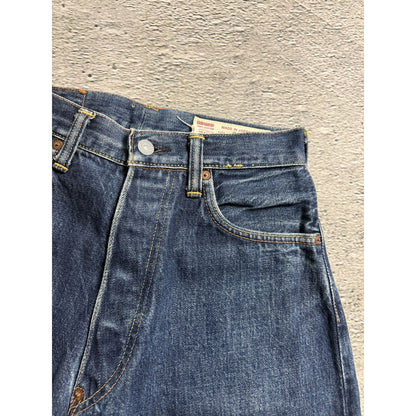 Evisu jeans vintage seagull logo blue selvedge denim gold