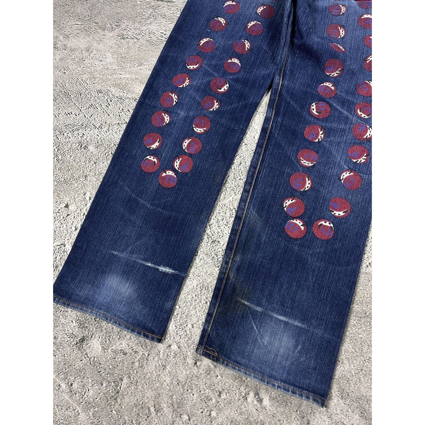 Evisu jeans daicock big logo red selvedge denim Japan