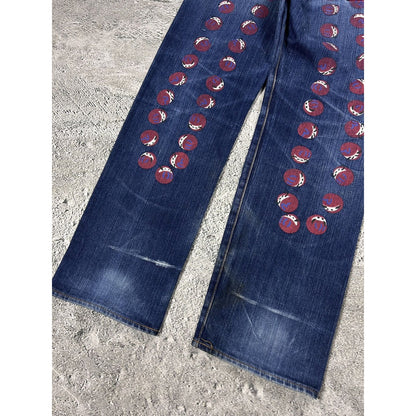 Evisu jeans daicock big logo red selvedge denim Japan