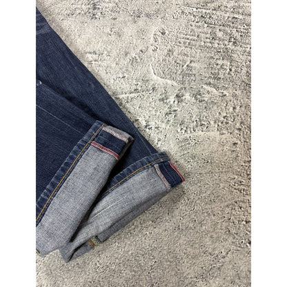 Evisu jeans white daicock big logo blue selvedge denim EU ED