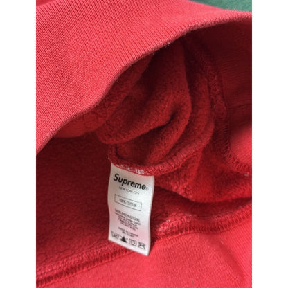 Supreme S Logo Colorblocked Hooded Sweatshirt Red