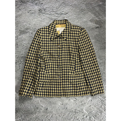 Escada vintage suit wool set blazer + skirt yellow