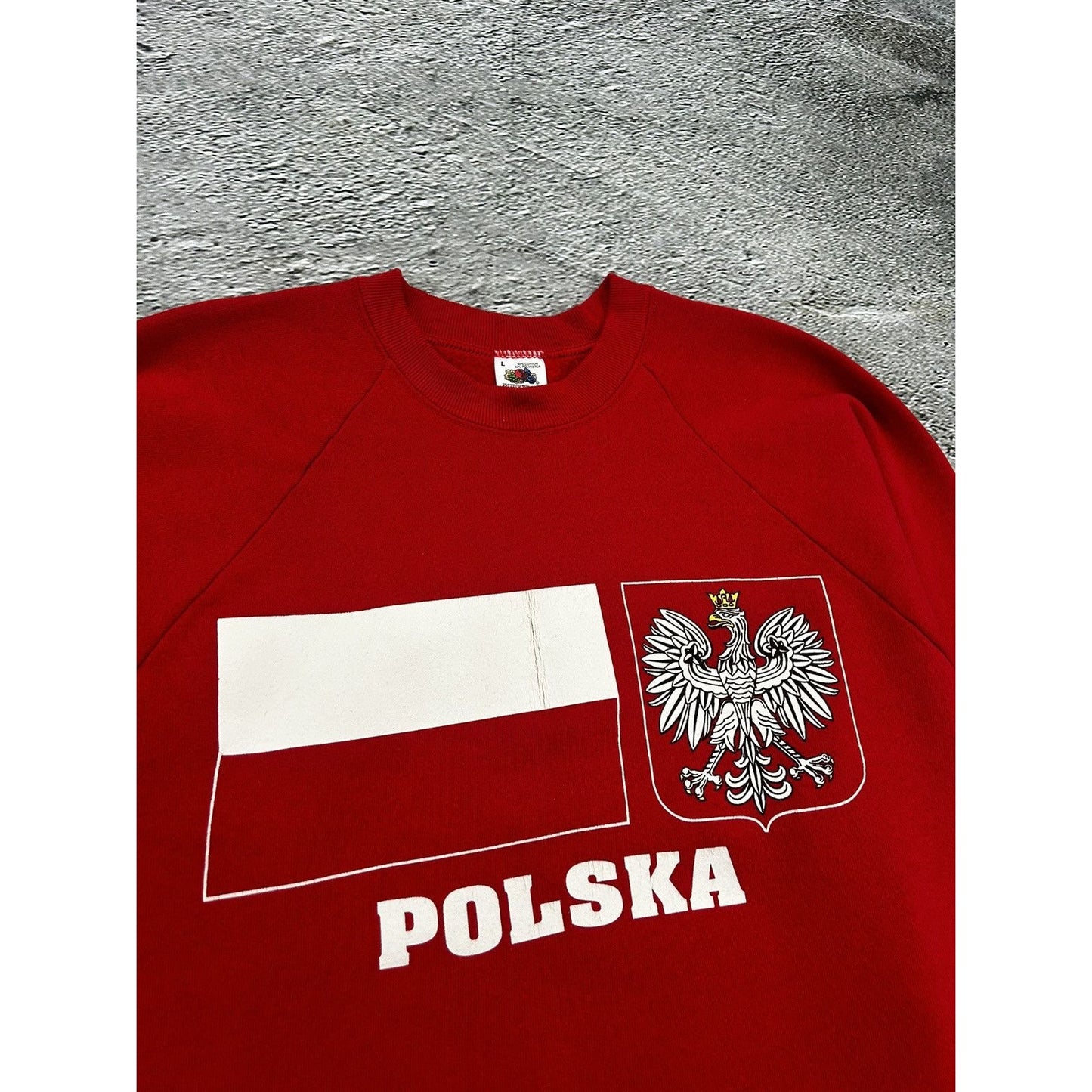 Poland sweatshirt big logo Vintage 90s Made in USA