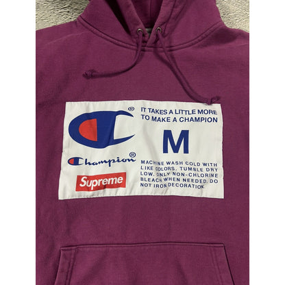 Supreme Champion Tag Hoodie purple
