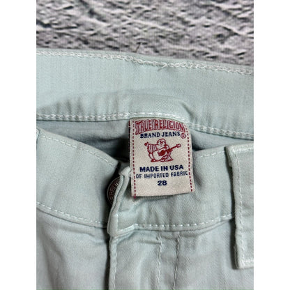 True Religion jeans mint turquoise vintage denim pants slim