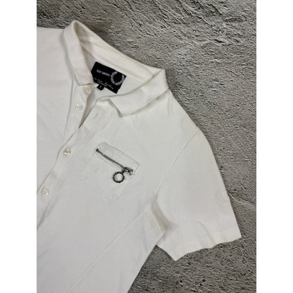 Raf Simon x Fred Perry button up Polo white