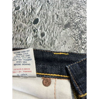 Evisu vintage jeans dark navy white seagulls selvedge denim