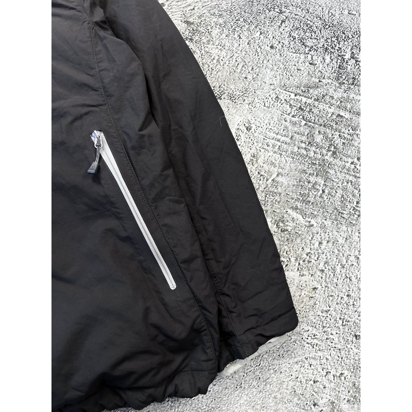 Montbell down puffer jacket reversible black grey