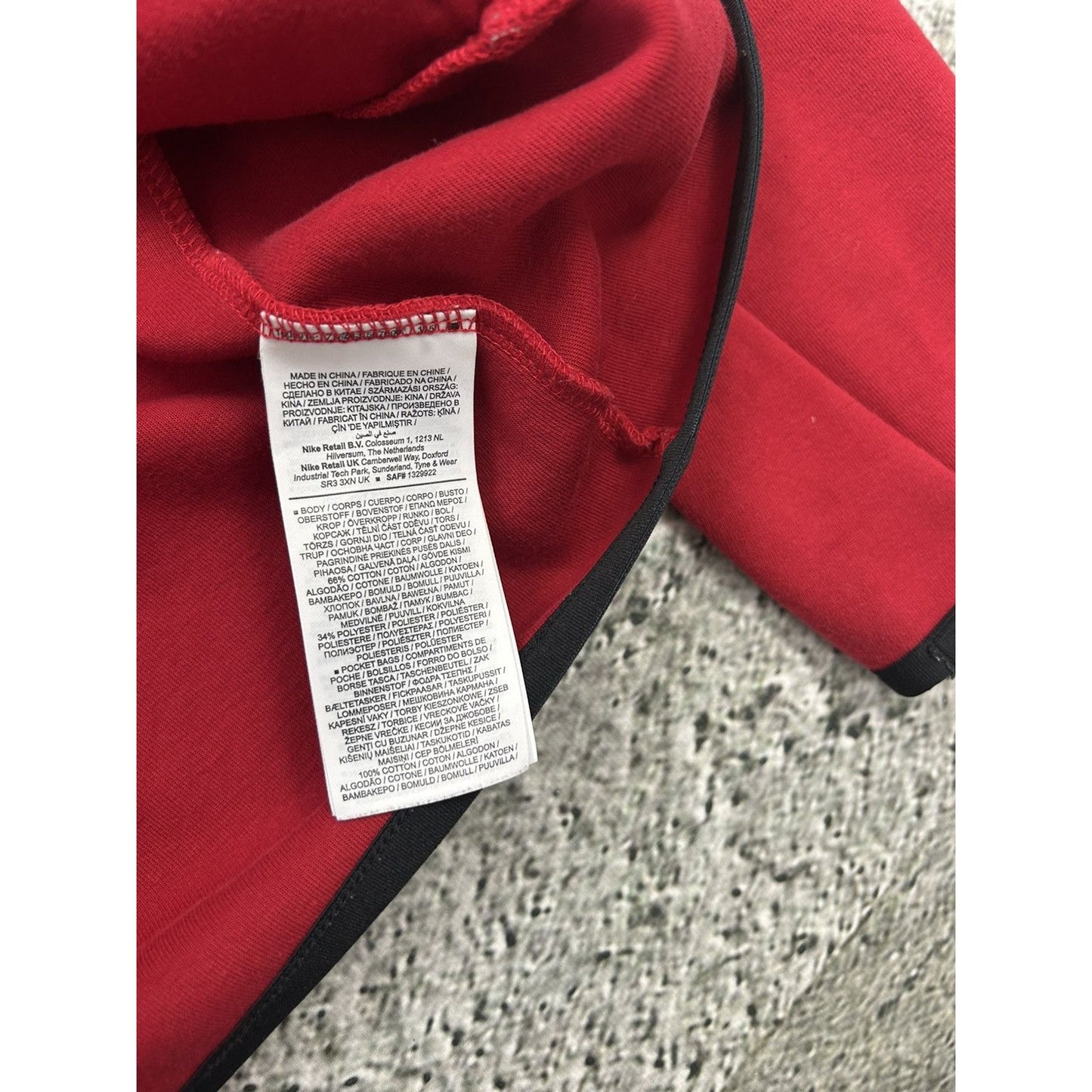 Nike tech fleece zip hoodie red