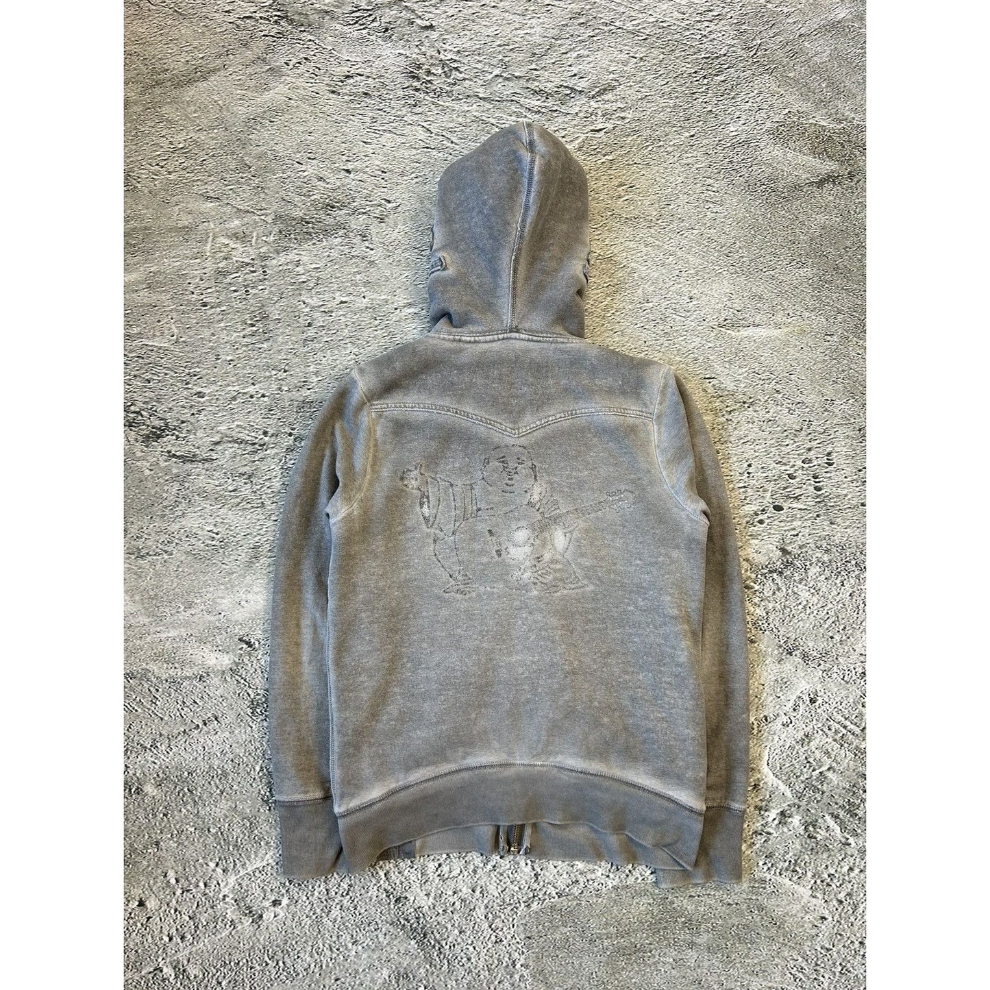 True Religion zip hoodie big logo vintage big logo teddy Y2K