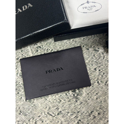 Prada leather cardholder black vintage small OG ALL